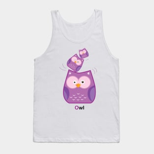 Triple Owl Family Tank Top